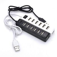 weepo Multi-Function 7-Ports USB Hubs Splitter Adapter HUB with Switch on/Off, 1 Pc