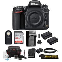 Nikon D750 FX-Format Digital SLR Camera (Body Only) with 64 GB Deluxe Accessory Bundle