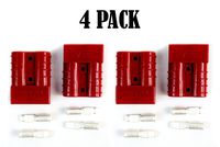 8 Gauge Power Ground Quick Disconnect Battery Trailer Jumper Red SB50 - 4 PCS