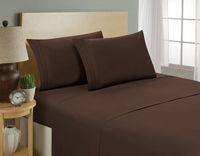 Luxurious Sheets Set 1800 3-Line Collection Brushed Microfiber Deep Pocket Super Soft and Comfortable Hotel Collection Sheets by Bellerose - Cal King, Chocolate