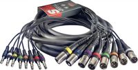 Stagg 15ft. Multicore Cable - 8 x Male XLR / 8 x Male Stereo Phone Plug