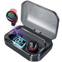Tamoria TWS True Wireless Earbuds X10 2nd Bluetooth 5.0 LED Digital Display 3000mAh Charging Case Earphones 6D HiFi Stereo Bluetooth Headphones Running Sport IPX7 Waterproof for iPhone and Android