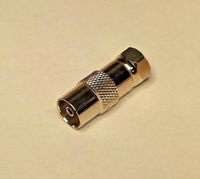 CBK Supply - FP300 Rf adapter: F-male Usa Ant plug to Pal female Europe Radio-Tv connector