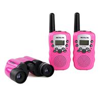 SVBONY 8x21 Binoculars Kids Binoculars for Bird Watching Camping Educational Learning Hiking Outdoor Games with Kids Walkie Talkies 22 Channel FRS