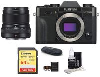 FUJIFILM X-T30 Mirrorless Digital Camera Body (Black) + XF 50mm f/2 R WR Lens (Black) Bundle, Includes: SanDisk 64GB Extreme SDXC Memory Card, Card Reader, Memory Card Wallet and Lens Cleaning Kit