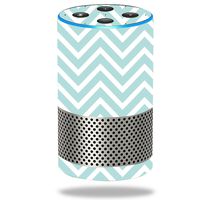 MightySkins Skin Compatible with Amazon Echo (2ND Gen) - Aqua Chevron | Protective, Durable, and Unique Vinyl Decal Wrap Cover | Easy to Apply, Remove, and Change Styles | Made in The USA