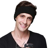 CHOKMAX Sleep Headphones, with Ultra Thin Adjustable Speakers Comfortable Soft Fleece Headband Sleep Eye Mask for Sleeping, Perfect for Air Travel, Sports, Relaxation, Meditation and Insomnia - Black