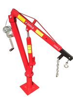 Prohoists 2000 Lb Davit Crane with Winch and Hydraulic Ram; Heavy Duty 360° Swiveling Davit with Up to 8Ft Lifting Arm; Boom Extends to 54"; Install on Dock for PWC, Garage Floor for Motors, Truck Bed