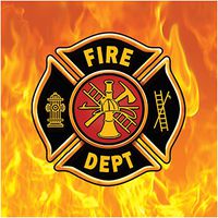 Creative Converting 16 Count 3 Ply Fire Watch Beverage Napkins, Orange/Black