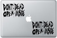 Walking Dead Dont Open Dead Inside FlashDecals1201 Set Of Two (2x) , Decal , Sticker , Laptop , Ipad , Car , Truck