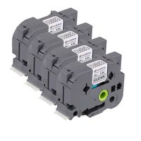 Molshine Compatible Extra Strength Adhesive Laminated Label Tape,Replacement for Brother P-Touch TZeS151 TZe-S151 TZS151 TZ-S151,Black on Clear,24mm x 8m(1 inch x 26.2 feet),4 Pack