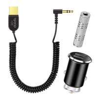 Bluetooth Receiver, Bluetooth Car Aux Adapter,TOPOINT Car Stereo Receiver with Built-in Microphone, Hands-Free Calling, 2 USB Ports Car Charger, 3.5mm Stereo Jack Adapter for Home Audio