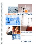 BookFactory Carbonless Chemistry Lab Notebook - 100 Sets of Pages (8.5" X 11") (Duplicator) - Scientific Grid Pages, Durable Translucent Cover, Wire-O Binding (LAB-100-7GW-D (Chemistry))