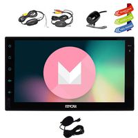 Latest Android 6.0 Car Stereo with GPS Double Din Navigation 7 Inch Full Touch Screen Vehicle Radio Head Unit Support 1080P Video No-DVD WiFi OBD2 + Wireless Backup Camera