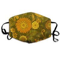 Hateone Unisex Unique Mouth Mask - Floral Designer Decorative Art Polyester Anti-dust Masks - Fashion Washed Reusable Face Mask for Outdoor Cycling