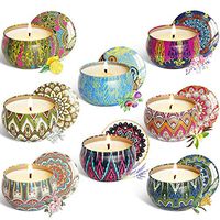YCYH Scented Candles Gift Sets, Natural Soy Wax 2.5 Oz Unit Portable Travel Tin Perfect for Women Aromatherapy Anniversary - 8 Pack