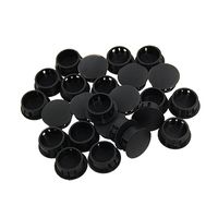 uxcell 7/8" Head Plastic Plugs Black 25 Pcs for 3/4" Dia Hole