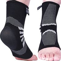 Nordic Lifting Ankle Compression Sleeves (1 Pair) - Support for Injury Recovery & Prevention - 1 Year Warranty (Grey, X-Large)