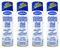 Sprayway SW841 Aerosol Stainless Steel Polish & Cleaner, 15 oz (4 Pack)
