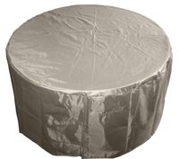 Hiland HLI-F-RCVR Heavy Duty Waterproof Round Propane Fire Pit Cover-48 x 48 x 23-Tan, Square