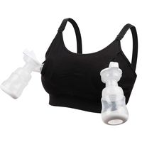Hands Free Pumping Bra, Momcozy Adjustable Breast-Pumps Holding and Nursing Bra, Suitable for Breastfeeding-Pumps by Medela, Lansinoh, Philips Avent, Spectra, Evenflo and More (Upgrade, Large)