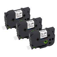 BOYEEZON Compatible Label Tape Replacement for Brother 18mm 0.7 Laminated Tape TZe-241 TZe241 3/4 Inch x 26.2 Feet Label Maker Tape for Brother P-Touch PT-D400 PT-D210 PT-D600, Black on White, 3-Pack