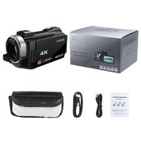 4K Camcorder,Andoer 1080P 48MP WiFi Digital Video Camera Recorder with Novatek 96660 Chip 3inch Capacitive Touchscreen IR Infrared Night Sight 16X Zoom Cold Shoe Support External Microphone