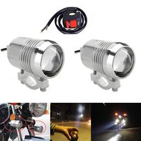 GOODKSSOP 2pcs Super Bright CREE U2 30W LED Spotlight Headlight Work Light Driving Fog Spot Lamp Universal for All Motorcycle ATV Truck With 1pcs ON/OFF Button Switch