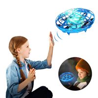 Hand Operated Drones for Kids or Adult, Mini Drone Flying Ball Toy, Scoot UFO Hand Free Infrared Sensing Drone Toys for Boys and Girls Holiday and Birthday Gifts (Blue)