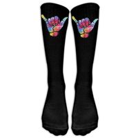 Bright Tie Dye Shaka Casual Unisex Sock Knee Long High Socks Sport Athletic Crew Socks One Size