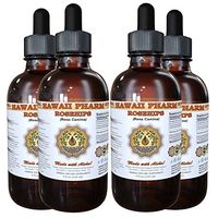 Rose Liquid Extract, Organic Rosehips (Rosa Canina) Tincture, Herbal Supplement, Hawaii Pharm, Made in USA, 4x4 fl.oz