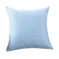 Hemlock Square Pillow Covers, Solid Square Pillow Cases Headrest Covers Sofa Cushion Covers (Sky Blue)