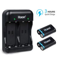 Hixon Xbox One Battery Pack 2x 2500mAh Ni-MH Rechargeable Battery for Xbox One/ Xbox One S/ Xbox One X/ Xbox One Elite Wireless Controller ( USB to Type-C charging cord & 3-hour Fast Charger)