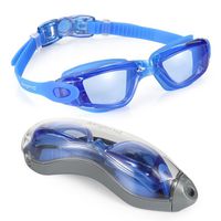 aegend Swim Goggles, Swimming Goggles No Leaking Anti Fog UV Protection Triathlon Swim Goggles with Free Protection Case for Adult Men Women Youth Kids Child, Multiple Choice