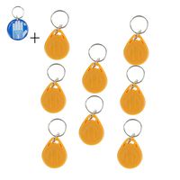 OBO HANDS 20pcs 125 KHz EM4100 Proximity ID RFID Smart Tags Access Control Smart Card Keyfobs Key Card (Yellow)