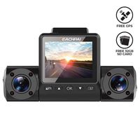 EACHPAI X200 GPS Dash Cam 32GB | Dual 1080P IR Camera | Sony Sensor | High Heat Resistant Super Capacitor | Rideshare Friendly | 150 Degree Wide Angle Lens | WDR | Enhanced Night Vision