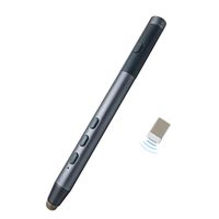 2-in-1 Wireless Presentation Clicker and Stylus Pen, Presenter PowerPoint PPT Remote Control with Air Mouse, Touchscreen Pen for Smartphones, Tablets and Touch Screen Monitors