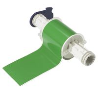 Brady 13542 PowerMark 50' Length x 4" Width, B-580 Vinyl Film, Green Indoor/Outdoor Tape