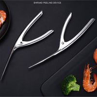 Shrimp Peeling and Deveining Seafood Shell Prawn Curved Peeler Shrimp,Stainless Steel Shrimp deveining Tool