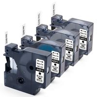 4-Pack Compatible Dymo D1 Labels Tape 45013 40913 43613, Multi Size (1/2 3/8 1/4 inch, 23 Feet) of The Same Color Black on White Labeling Tapes Compatible for DYMO LabelManager 160 360D 450