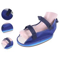 Adjustable Walking Boot Open Toe Sandal, Post-Op Canvas Shoe for Broken Toe Foot Fracture 1224 (Size : Small)