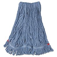Rubbermaid Commercial A21206 BL00 RCPA212BLU Web Foot Wet Mop Head, Shrink Less, Cotton/Synthetic, Medium (Pack of 6)
