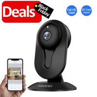 SMONET Indoor Security Camera, Security IP Camera Wireless with Two-Way Audio, Night Vision, Full HD 1080P 2.0 Mega-Pixel Indoor Surveillance Camera for Elder/Baby/Nanny/Pet Monitor (Black)