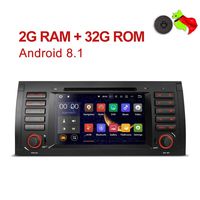MCWAUTO Android 9.0 Car Stereo Radio for BMW E39 E53 M5 X5 Car Radio Audio 7" Quad Core GPS DVD Player Multi-Touch Screen CD DVD Player GPS 1080P Video Screen Mirroring OBD2 WiFi Rear View Camera