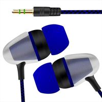 Amaping Universal 3.5mm in-Ear Stereo Earbuds Earphone Capsule Shape Clear Shell Protcetive Headphone Set for Cell Phone MP3 MP4 Player (Blue)