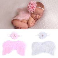 Abicial Newborn Baby Girl Boy Photography Prop, Fashion Newborn Baby Photo Angel Costume, Crochet Knit Costume Prop Photo Set Gift