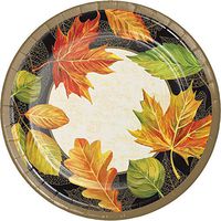Creative Converting 332027case Elegant Fall Paper Plates, One Size, Multicolor