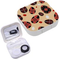 Portable Contact Lens Case Box Travel Kit Mirror + Bottle + Tweezers Container Holder [ Easter ]