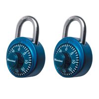 Master Lock 1530T Locker Lock Combination Padlock, 2 Pack, Assorted Colors