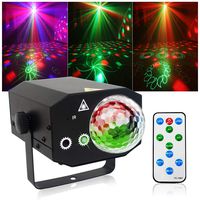 Party Lights + Disco Ball GOOLIGHT Dj Disco Lights LED Stage Light Projector Strobe lights Sound Activated with Remote Control for Xmas Club Bar KTV Holiday Dance Christmas Birthday Home Decoration
